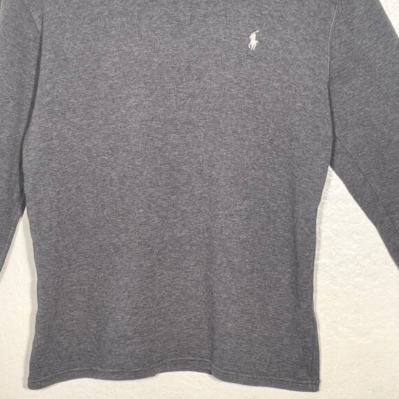 Polo Ralph Lauren Men Gray Waffle Knit Thermal Long Sleeve M 100% Cotton Casual - Picture 5 of 14